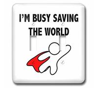 3dRose lsp_234363_2 - Interruttore a levetta "I'm Busy Save the World", misto