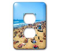 3dRose lsp_26247_6 Huntington Beach Life Is A Beach - Copertura per presa a 2 spine