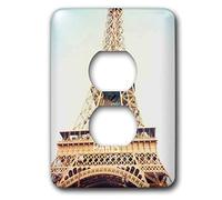 3dRose lsp_28349_6 - Copertura per presa a due spine con torre Eiffel