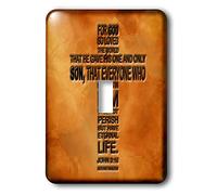 3dRose lsp_29092_1 - Interruttore a levetta singolo John 3, 16 versi della Bibbia in rilievo su sfondo rame