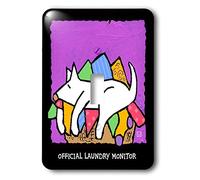 3dRose LSP_36689_1 - Monitor per lavanderia, cani con cartoni animati, cuccioli, animali domestici divertenti, interruttore a levetta singolo