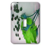 3dRose LSP_36899_1 - Interruttore a levetta singola con rose e chicchi di caffè, colore: Rosso