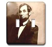 3dRose lsp_3743_2 Abraham Lincoln - Doppio interruttore a levetta