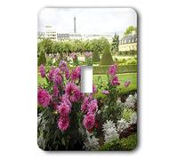 3dRose LSP_38306_1 I giardini mozzafiato vicino a Les Invalids a Parigi sono sorvegliati dalla Torre Eiffel interruttore a levetta singolo