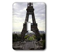 3dRose LSP_38319_1 La Torre Eiffel Rilassarsi in una Giornata Fredda Prima della Peste Notturna dei Turisti Singolo Interruttore a levetta, Non applicabile