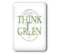 3dRose lsp_42794_1 Think Green Planet Terra - Ambiente-Ecologia Interruttore a levetta singolo