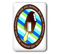 3dRose lsp_43162_1 We All Scream for Ice Cream Lover Chocolate On Blue Stripe - Interruttore a levetta singolo