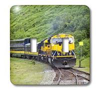 3dRose lsp_45613_2 Treno ferroviario attraversa il bellissimo paesaggio tra ancoraggio e interruttore a levetta Seward Alaska