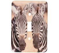 3dRose lsp_45646_1 Coppia Di Burchells Zebra-Closeup..Serengeti National Park, Tanzania Interruttore a levetta singolo