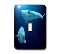3dRose LSP_46396_1"Questi Beluga Whales, Delphinapterus Lucas, sono stati fotografati in cattività in Canada Singolo interruttore a levetta