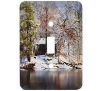 3dRose LSP_48677_1 Paradiso sulla Terra può essere trovato nelle montagne del Tennessee all'interno di questa cabina rurale nell'interruttore a levetta della neve