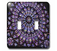 3DROSE Lsp 50227 _ 2 Notre dame Cathedral vetrate doppio interruttore a levetta
