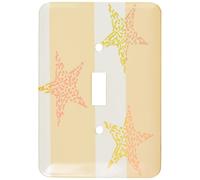 3dRose LSP_50635_1 - Interruttore a levetta, motivo: stelle e strisce, colore: Giallo e Bianco