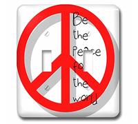 3dRose lsp_51366_2 - Interruttore a levetta Be The Peace