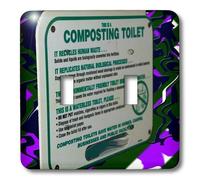 3dRose lsp_56509_2 - Cartello per WC "This is A Composting" in A Bathroom in Snow Canyon State Park Utah doppio interruttore a levetta