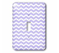 3dRose LSP_56646_1 - Interruttore a levetta singolo a zig zag a righe, modello femminile e divertente, colore: lilla e viola