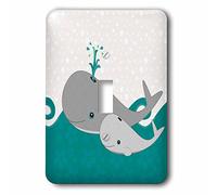 3DROSE Lsp 58599 1 cute Whale and Baby on the Ocean singolo interruttore a levetta