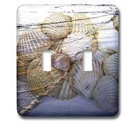 3DROSE Lsp 59960 _ 2 conchiglie at the shore Ocean Beach doppio interruttore a levetta