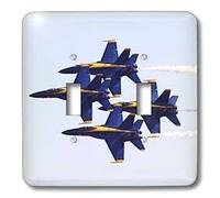 3dRose lsp_60480_2 Blue Angels At Air Show - Doppio interruttore a levetta