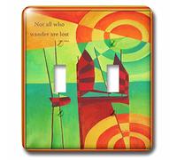 3dRose lsp_63130_2 - Interruttore doppio a levetta, non tutti coloro che vagano sono persi