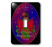 3dRose LSP_6942_1 - Angelo di Natale afro-americano per bambina che prega con Let There Be Peace On Earth - Interruttore a levetta, multicolore