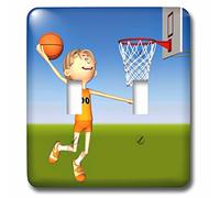 3dRose LSP_77185_2 - Doppio interruttore a levetta per pallacanestro Slam Dunk 1