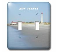 3dRose lsp_80580_2 Cape May New Jersey con faro n Beach doppio interruttore a levetta