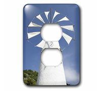 3dRose lsp_81900_6 "Grecia Creta Iraklio Ano Kera Mulino a vento cretese Eu12 Wbi1395 Walter Bibikow" 2 tappi copripresa, multicolore