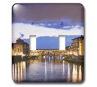 3dRose lsp_82068_2 Italia, Firenze, Fiume Arno, Ponte Vecchio ponte EU16 BJA0483 Jaynes Gallery Doppio interruttore a levetta