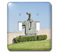 3dRose lsp_82192_2 Italia, Umbria, Cattedrale di Assisi, Statua Di San Francesco Eu16 Rti0066 Rob Tilley Doppio interruttore a levetta
