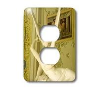 3dRose Lsp_82537_6 Statua della psiche di Cupido del Museo dell'Ermitage di San Pietroburgo - Eu26 Iho0295 - Inger Hogstrom 2 Plug Outlet Cover