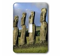 3dRose lsp_85892_1 Cile, Isola di Pasqua, Ahu Akivi, Moai Statue Sa05 Ksc0009 Kevin Schafer interruttore singolo