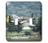 3dRose lsp_91303_2 Nord Americano P51 D Mustang, Aereo di guerra US24 BFR0082 Bernard Friel Doppio Interruttore a levetta