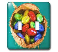 3dRose lsp_9379_2 - Cesto di uova di Pasqua al cioccolato doppio interruttore