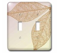 3dRose lsp_99193_2 Due Golden Leaves- Nature Art - Autunno doppio interruttore a levetta, multicolore
