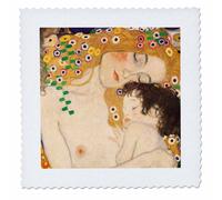 3dRose Madre e figlio di Gustav Klimt - 1905 - Dettaglio da Le tre et della donna - Amore tra mamma e bambino - Quilt quadrato 14 x 14 pollici (