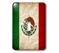 3dRose Mexican Flag Golden Eagle Old Look Trendy Work Interruttore a levetta Singolo, Multicolore