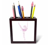3dRose ph_232740_1 - Portapenne per piastrelle "Silhouette of a Dancer" da 12,7 cm, colore: Rosa