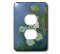 3dRose Print of Monet Painting Water Lilies Evening Effect 2 Prese di Copertura, Multicolore