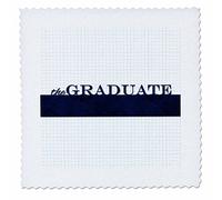 3dRose QS_203387_1 - Quadro Trapuntato The Graduate Blue Word Art su Sfondo Blu e Bianco, 25,4 x 25,4 cm