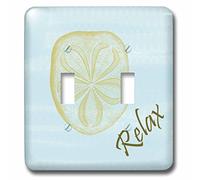 3dRose Relax Sand Dollar-Beach Themed Art in Calming Blue Interruttore a Doppia levetta, Blu