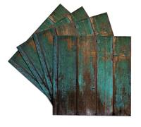 3dRose Set di 4 sottobicchieri Effetto Legno Invecchiato Color Foglia di tè (CST_239940_3)