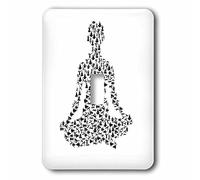 3dRose Yoga Person Meditating Abstract Design Illustration Art Graphic Interruttore a levetta Singolo, Multicolore