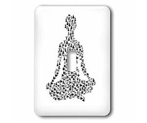 3dRose Yoga Person Meditating Abstract Design Illustration Art Graphic Interruttore a levetta Singolo, Multicolore