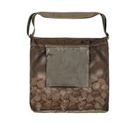 3DTengkit Borsa per foraggiamento funghi, tasca in rete per raccogliere la frutta, raccolta di funghi pieghevole, per la raccolta di frutta e gli appassionati di giardinaggio bushcraft., Marrone