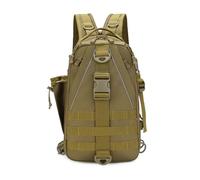3DTengkit Tactical Sling Bag Backpack,Shoulder Sling Pack per uomini donne,Borsa al petto militare tattica per ciclismo Camping Lavoro Viaggiando all'aperto Attività (Marrone)