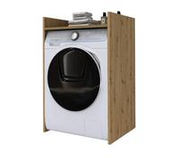 3E 3xE living.com Armadio per Lavatrice su Piede Durevole con Mensola - Bagno Artigiano Oak 64 cm x 97,5 cm x 50 cm, Colonna