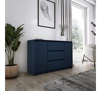 3E 3xE living.com Cassettiera a 2 ante 3 cassetti L: 120 cm, A: 78 cm, P: 40 cm, Colore: NAVY, armadio per camera da letto per adulti, armadio per camera da letto per bambini, credenza soggiorno