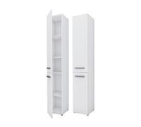 3E 3xE living.com Mobile bagno Bagnoli SLIM II bianco opaco, L: 30 cm, A: 174 cm, L: 30 cm