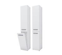 3E 3xE living.com Mobile bagno Bagnoli SLIM VI bianco opaco L: 30 cm, A: 174 cm, L: 30 cm
